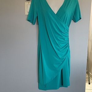 Wrap turquoise dress